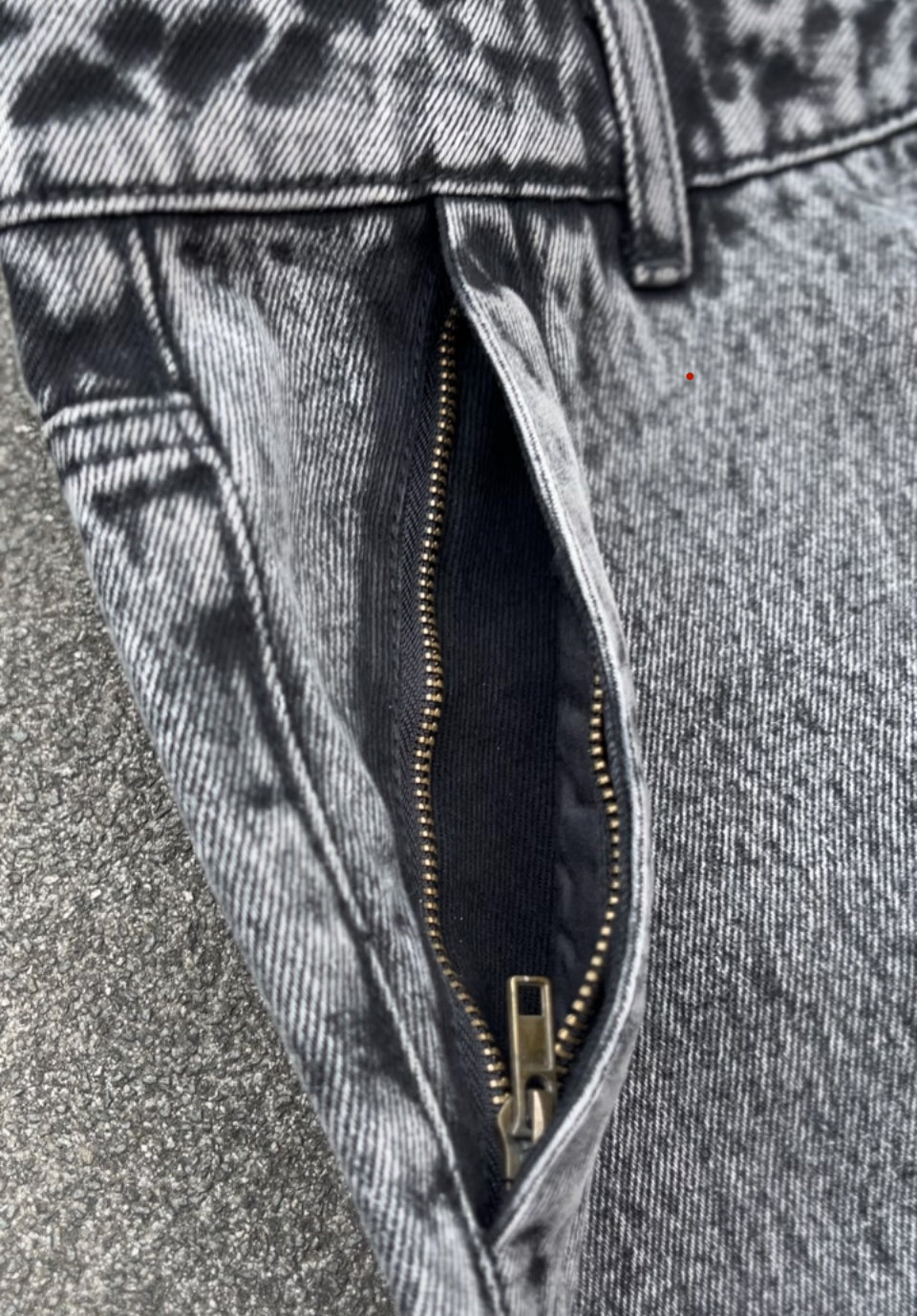 Washed gray MTB pants