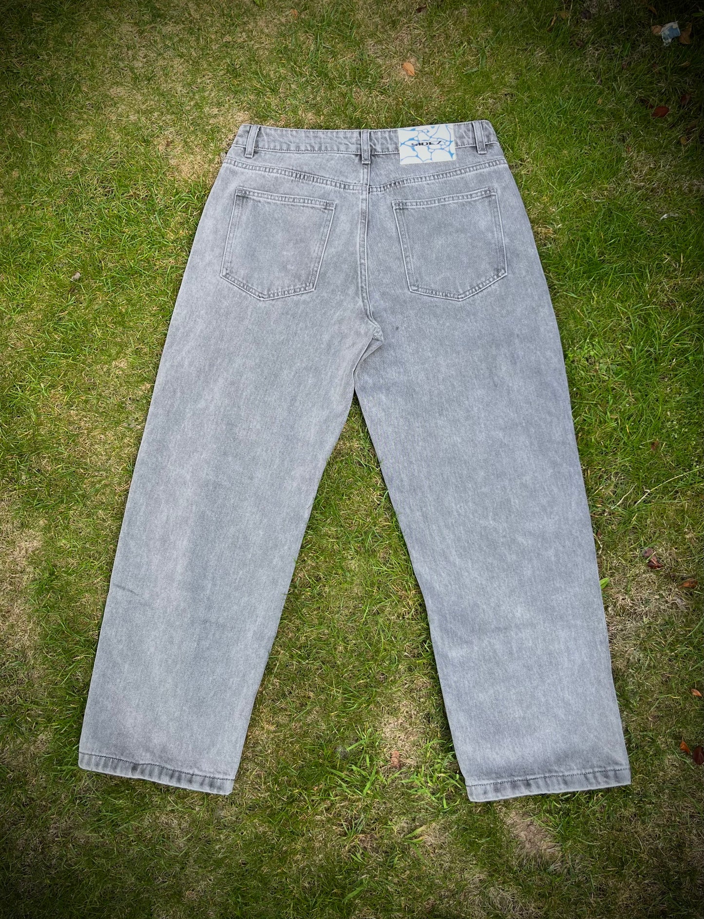 Gray Riding Pants with Zip Pockets