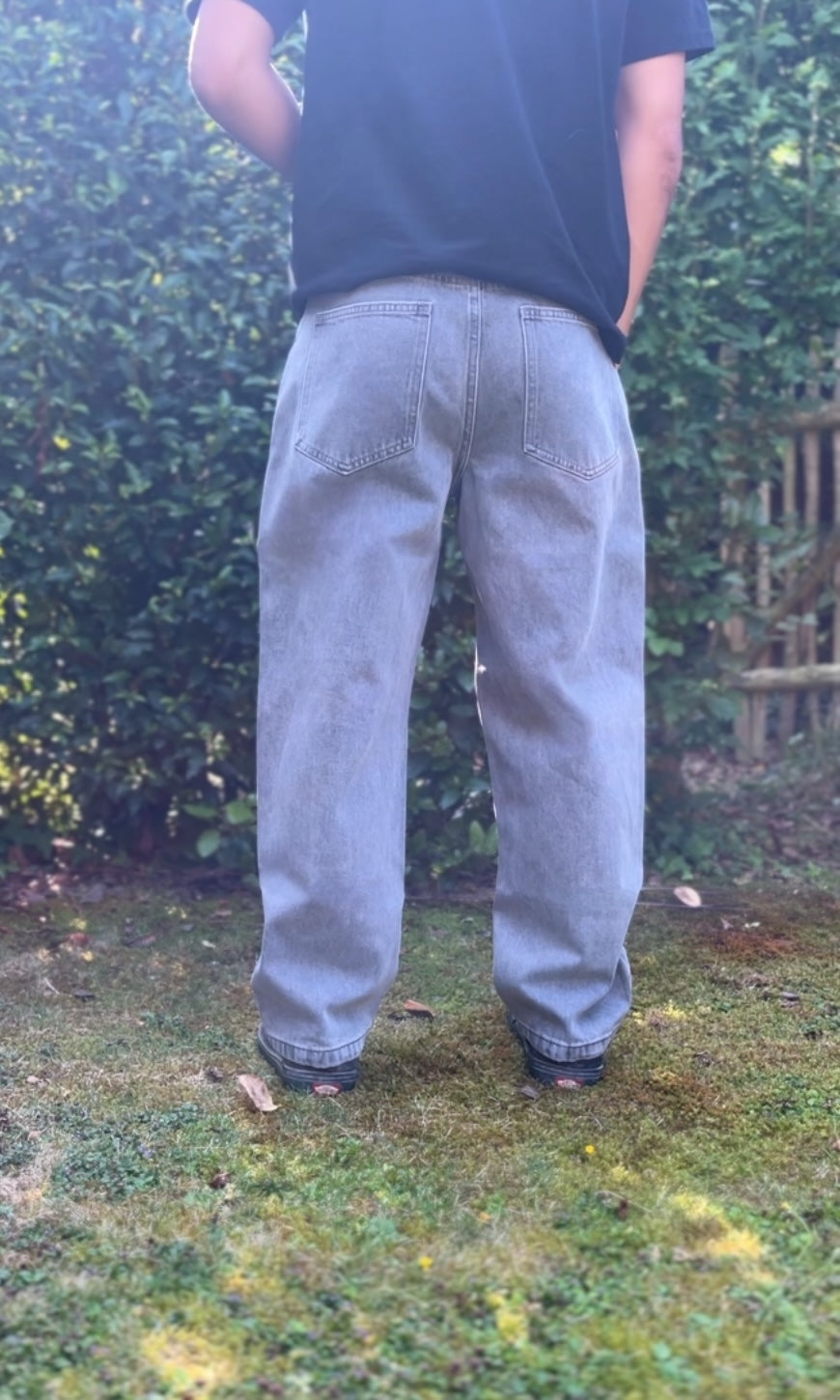 Gray Riding Pants with Zip Pockets