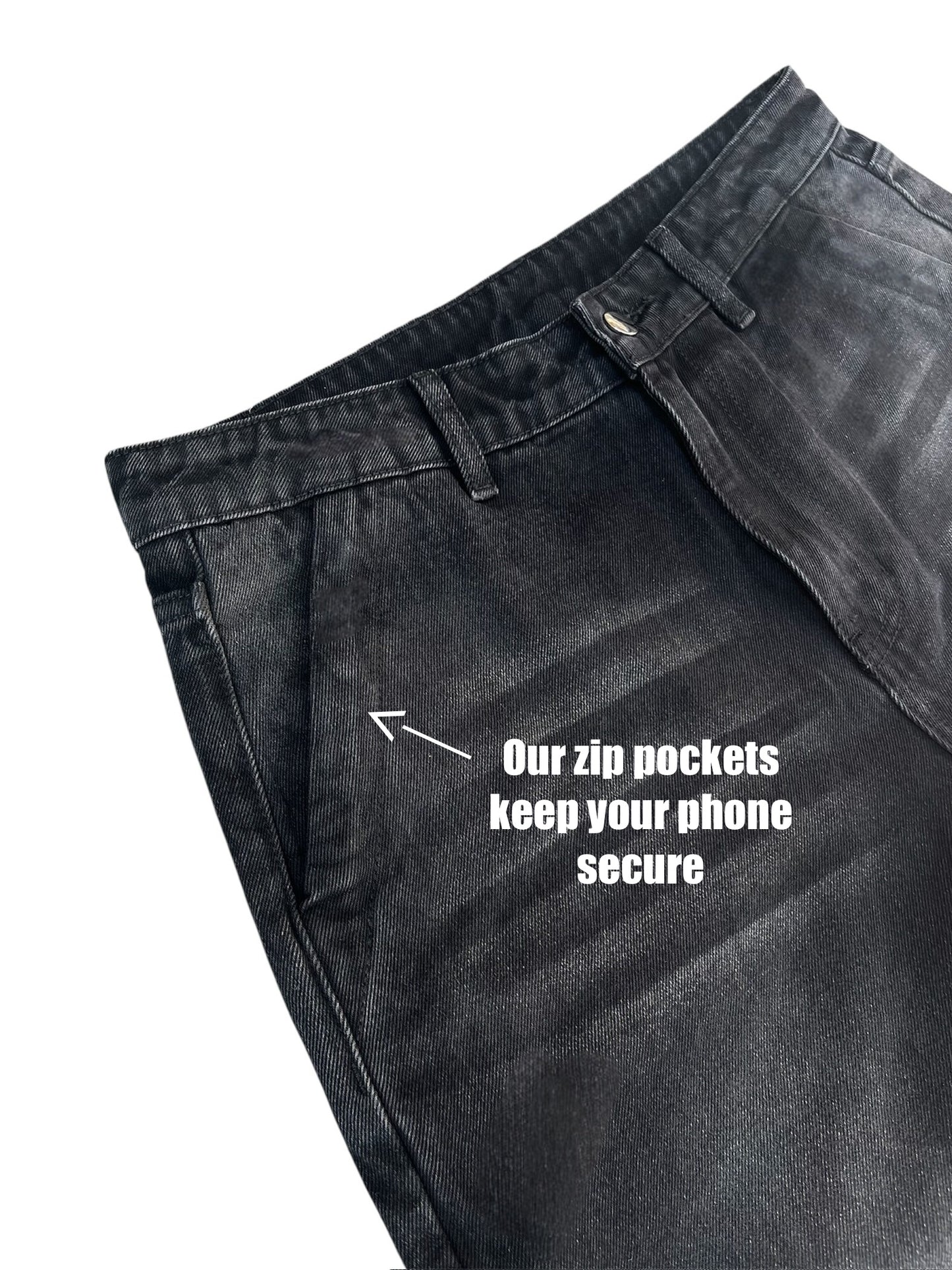 PRE ORDER - Black Riding Pants with Zip Pockets