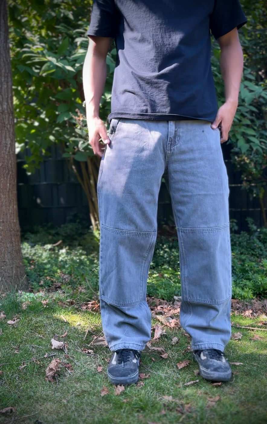 Gray Riding Pants with Zip Pockets