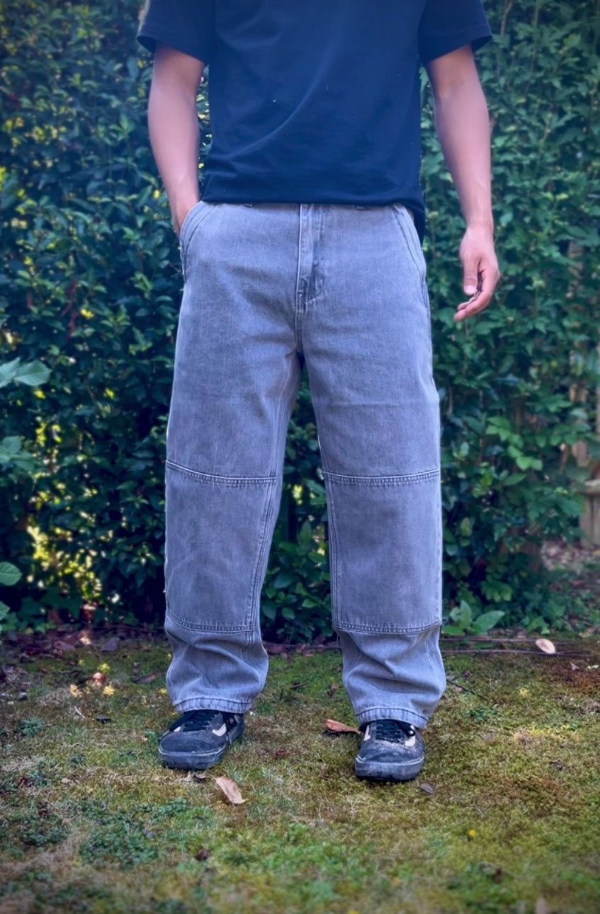 Gray Riding Pants with Zip Pockets