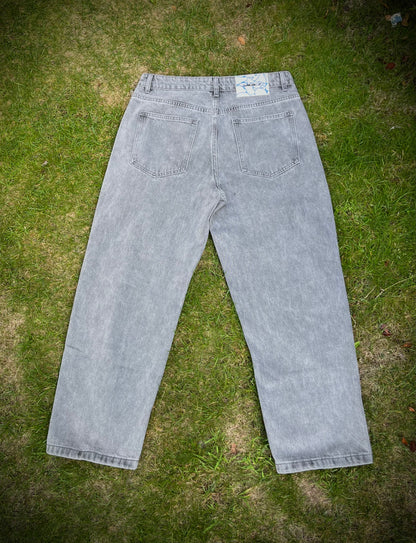 Gray Riding Pants with Zip Pockets