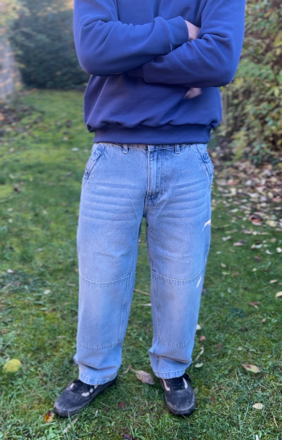 Blue Riding Pants with Zip Pockets
