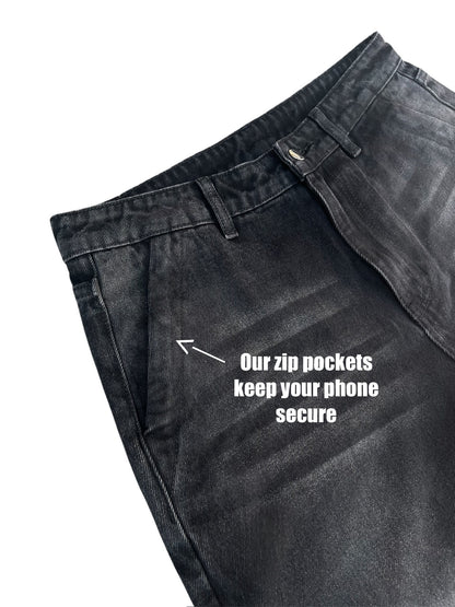 PRE ORDER - Black Riding Pants with Zip Pockets