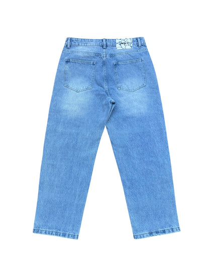 Blue Riding Pants with Zip Pockets